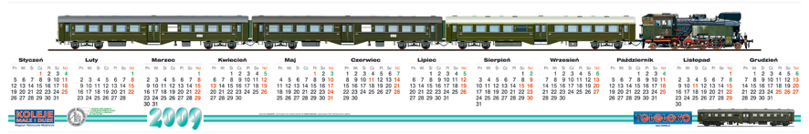 Kalendarz Koleje Małe i Duże 2009 r.