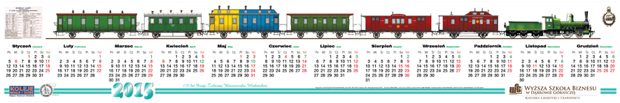 Kalendarz Koleje Małe i Duże 2015 r.